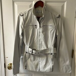 Zara white Utility Jacket with Belt